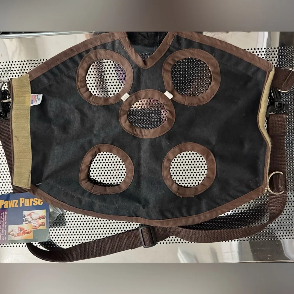 Pawz Purse Dog Carrier - dark brown suede design - never used
